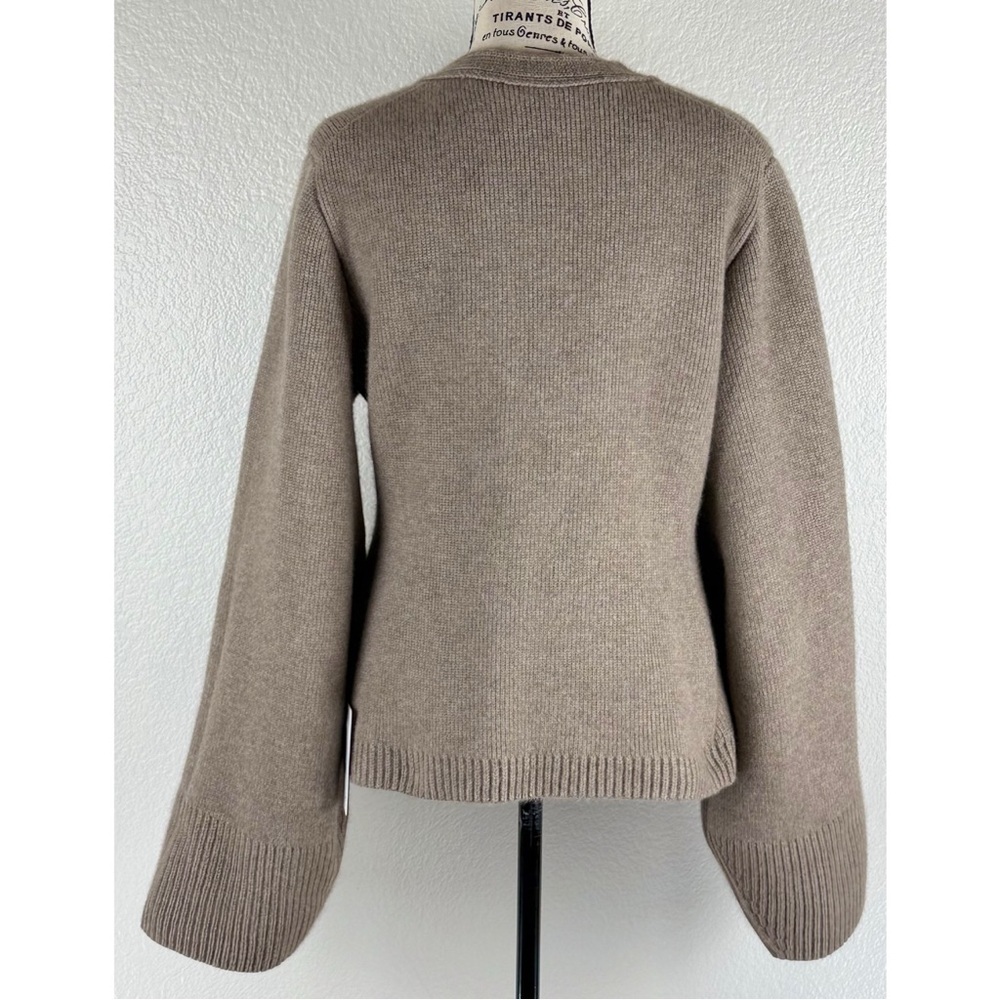 KHAITE NWT Scarlet Cashmere Cardigan Sweater Barley, size Medium - Picture 6 of 16